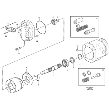 Hydraulic pump VOE11173680 for Volvo L70E