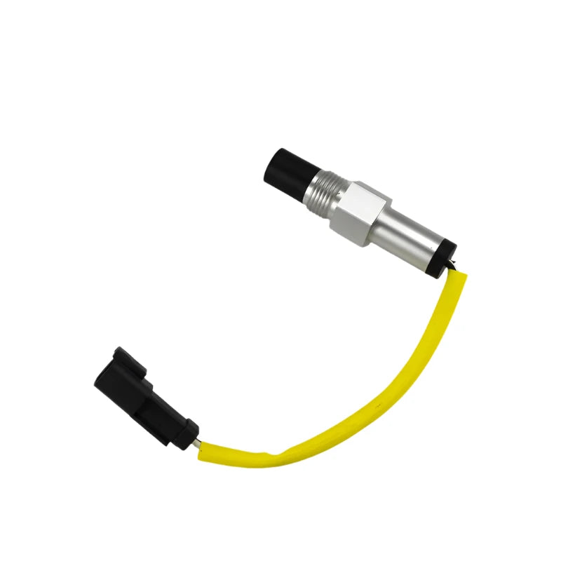 Speed Sensor 122-8863 for Caterpillar, new OEM replacement with yellow wire connector. Ideal for heavy machinery.