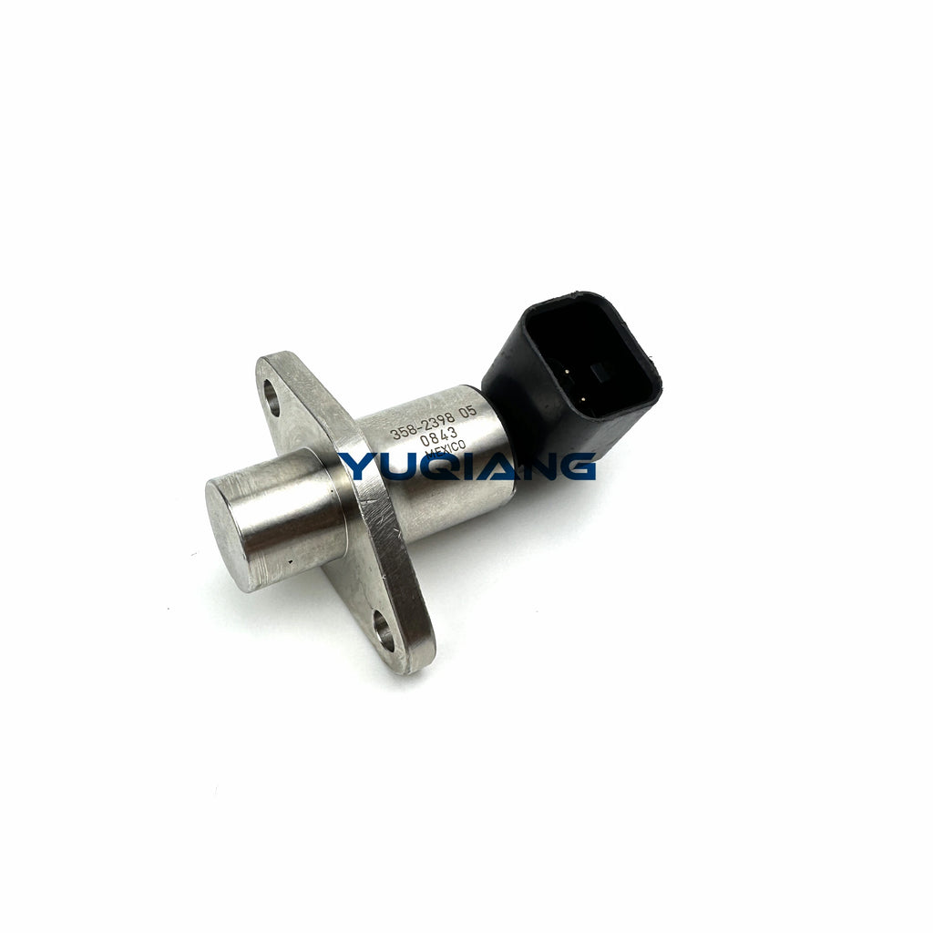 Machinery engine speed sensor 358-2398 for models 908K, 963K, 6015B, D6K, D7E - genuine OEM replacement part.