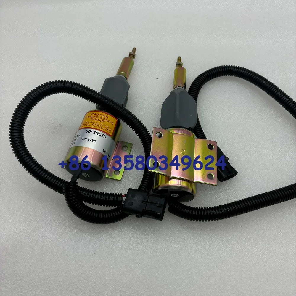 Diesel engine spare parts solenoid valve with wiring, new condition, suitable for various diesel engine models.