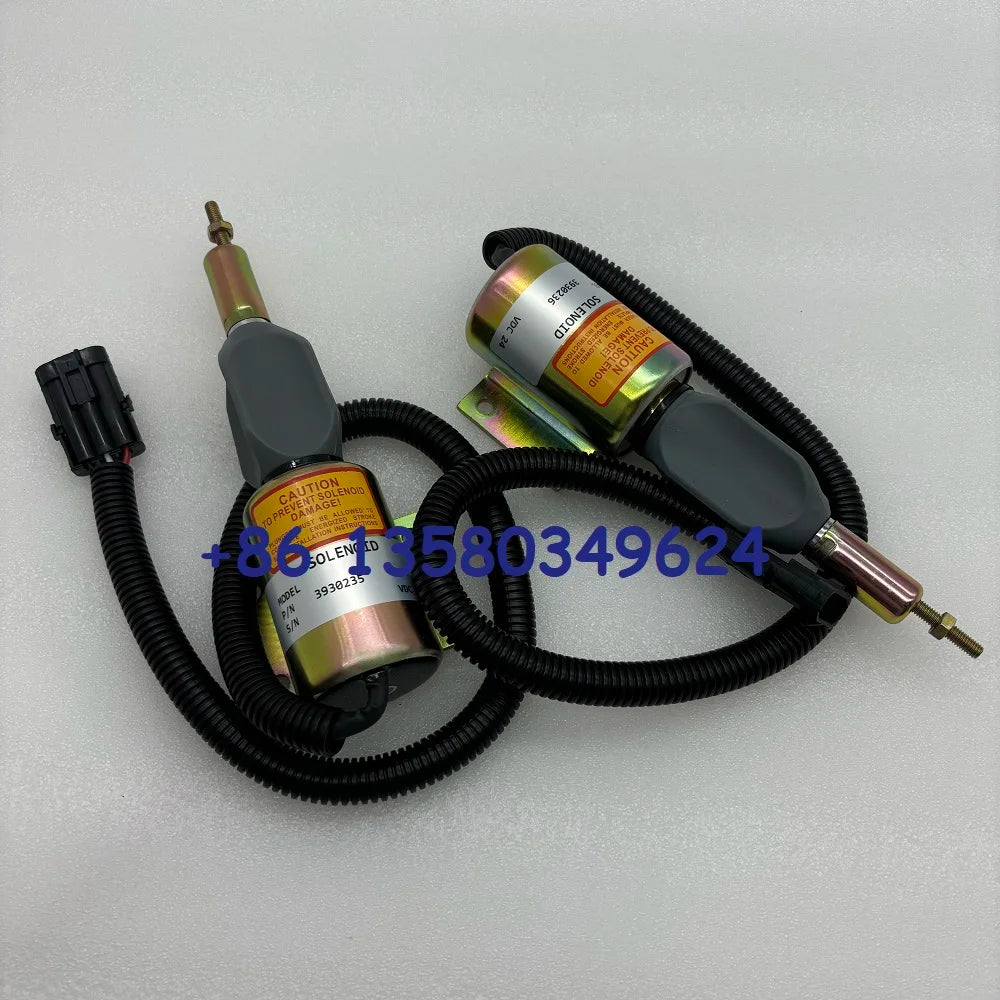 Diesel engine spare parts including solenoid valves with wiring harness for optimal engine performance.