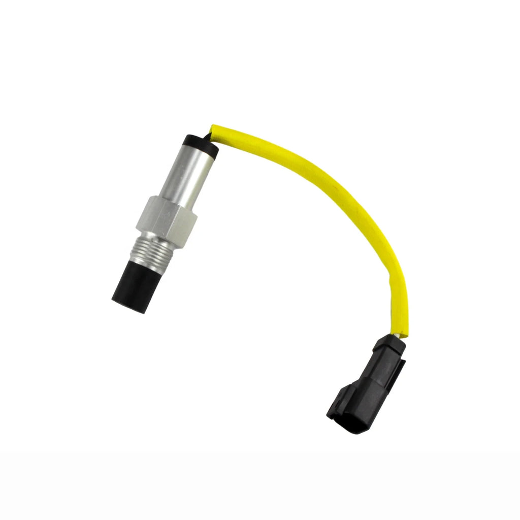 Speed sensor 122-8863 for Caterpillar, featuring yellow wire and connector, new OEM replacement part.