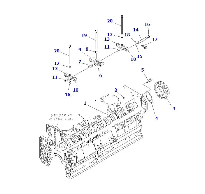 Komatsu Engine Camshaft | 6D170E Camshaft | Imara Engineering Supplies