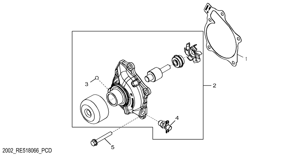 Water Pump RE545572 for John Deere 244J 313 315 317 318D 320 320D 323D 4120 4320 4520 4720 CT315 CT322